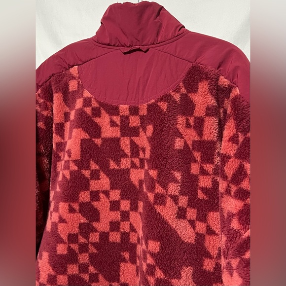 LIKE NEW JoyLab Printed High Pile Fleece Zip Up Jacket Winter Warm Cozy Cropped - Picture 9 of 12